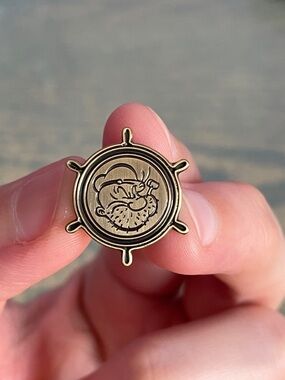 CC Filson Popeye Anchor Pin Gold Tone